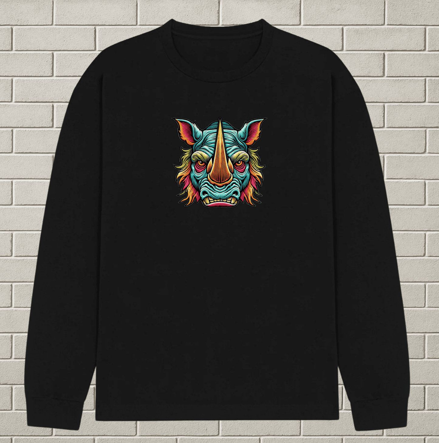 Onyx Rhino Embroidered Full Tee