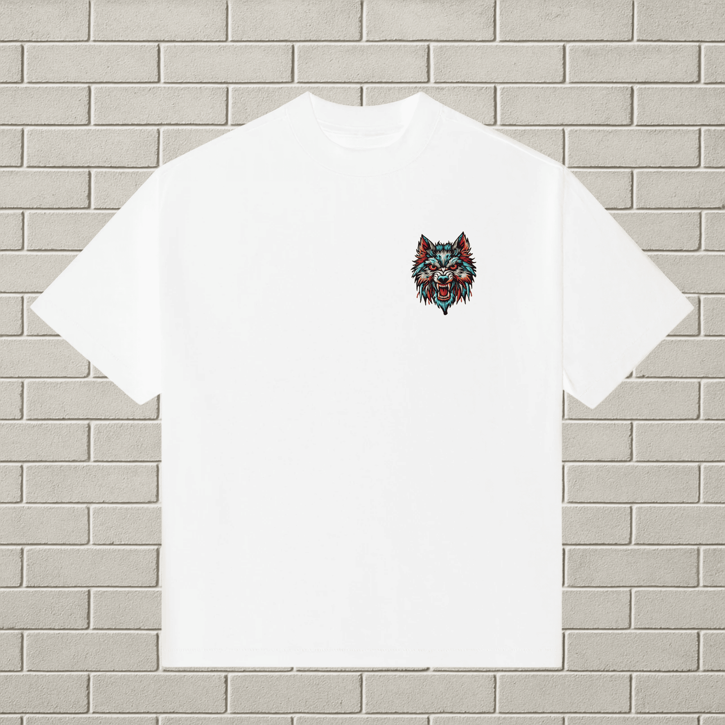 Rune Wolf Embroidered Tee