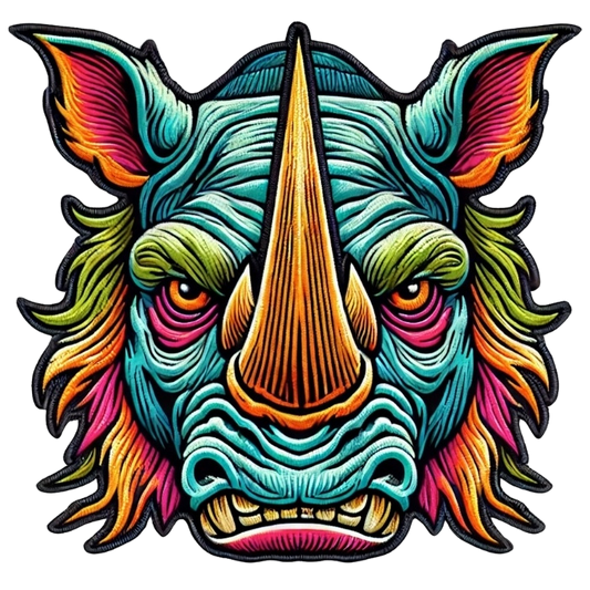Onyx Rhino Embroidered Tee