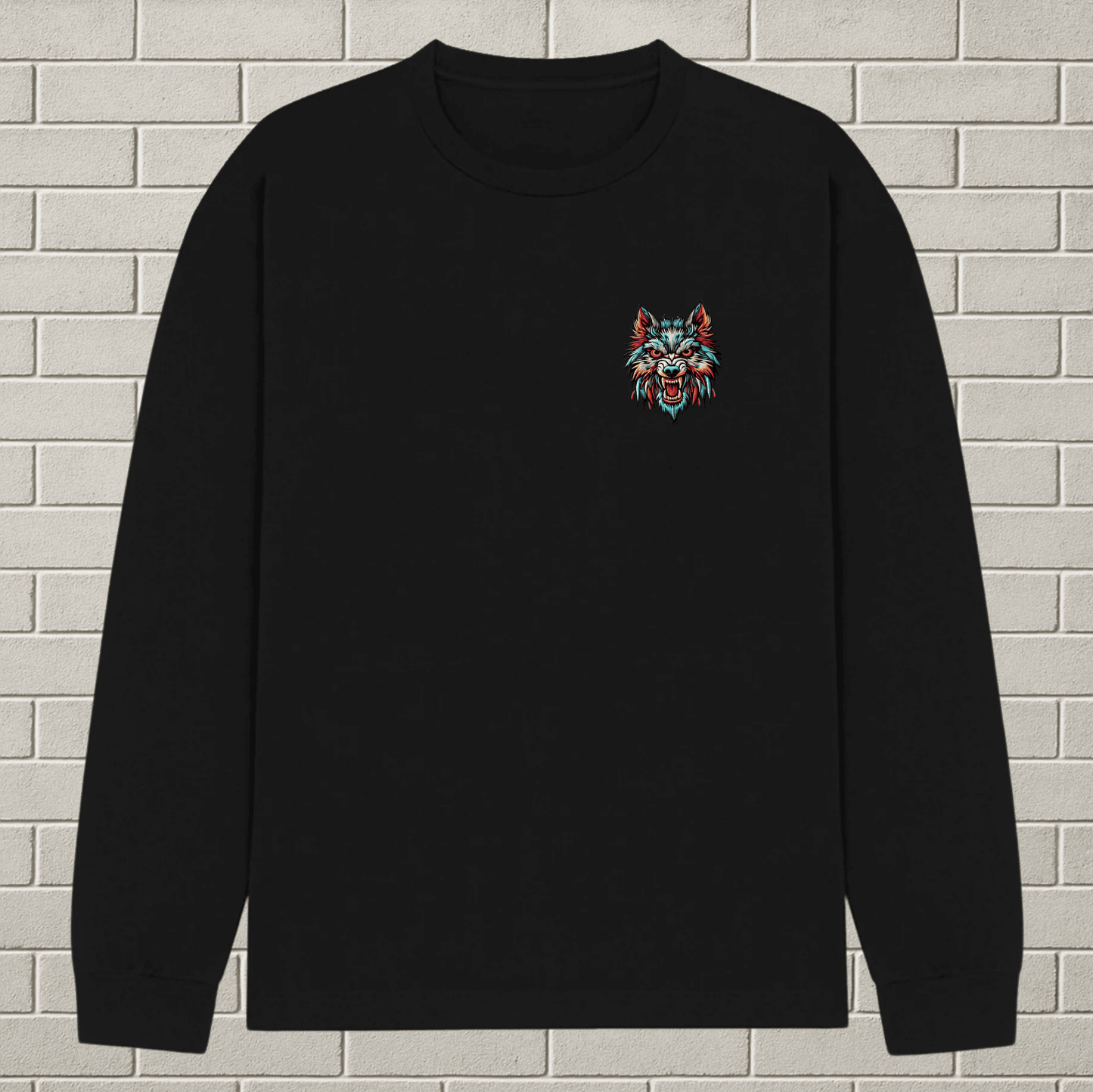 Rune Wolf Embroidered Full Tee