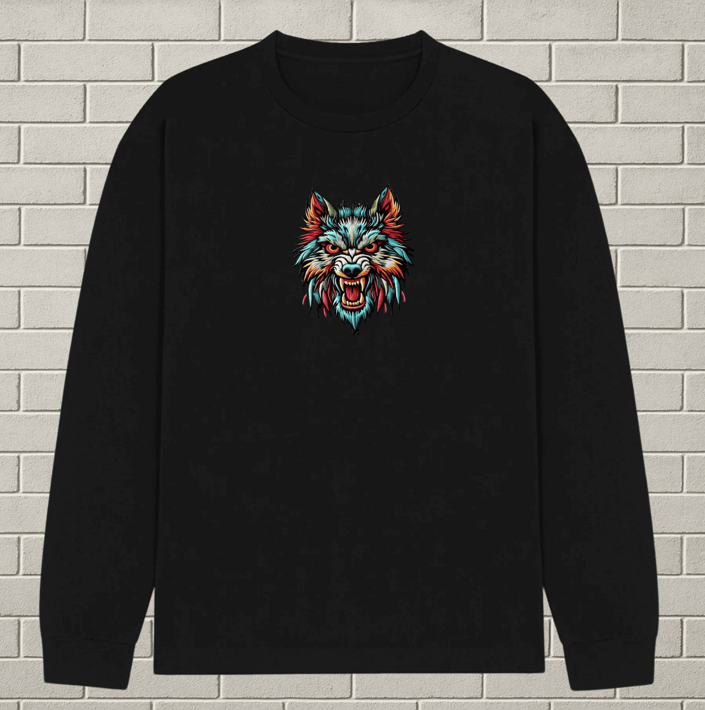 Rune Wolf Embroidered Full Tee