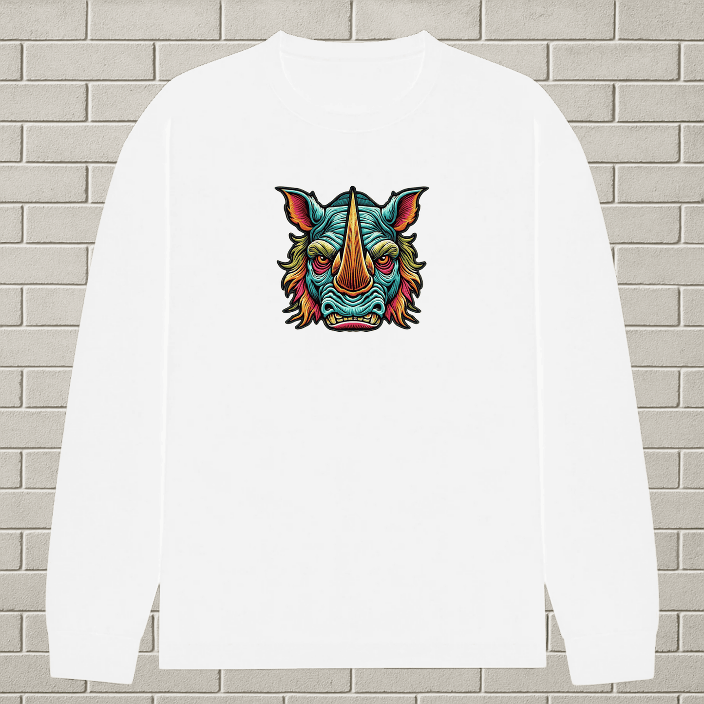 Onyx Rhino Embroidered Full Tee