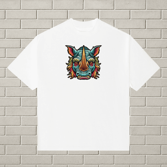 Onyx Rhino Embroidered Tee