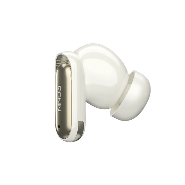 RONIN Eminence earbuds with Hybrid ANC Beige left earbud
