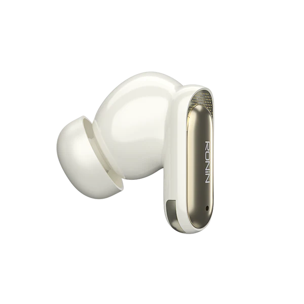 RONIN Eminence earbuds with Hybrid ANC Beige right earbud