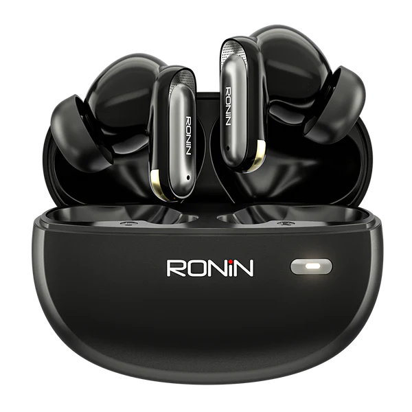 RONIN Eminence earbuds with Hybrid ANC Black front view