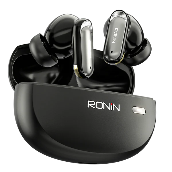 RONIN Eminence earbuds with Hybrid ANC Black side view