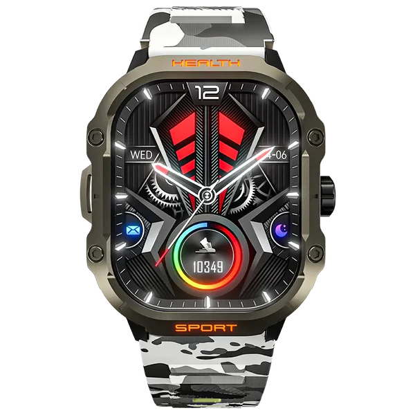 RONIN R-013 Rugged smartwatch Black dial view