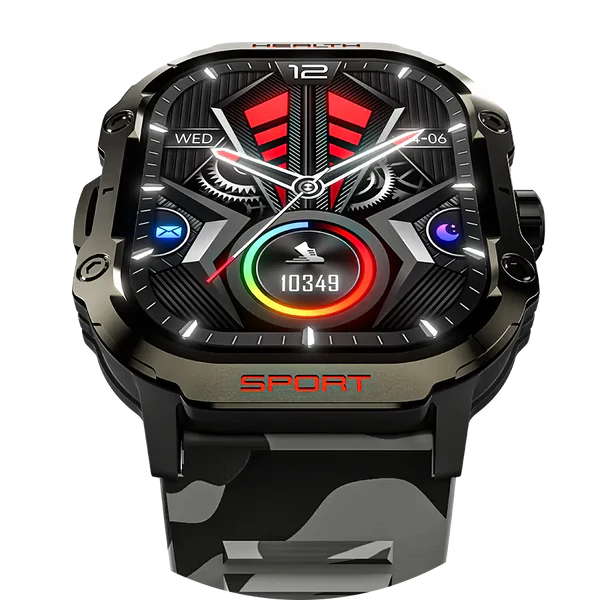 RONIN R-013 Rugged smartwatch Black front view