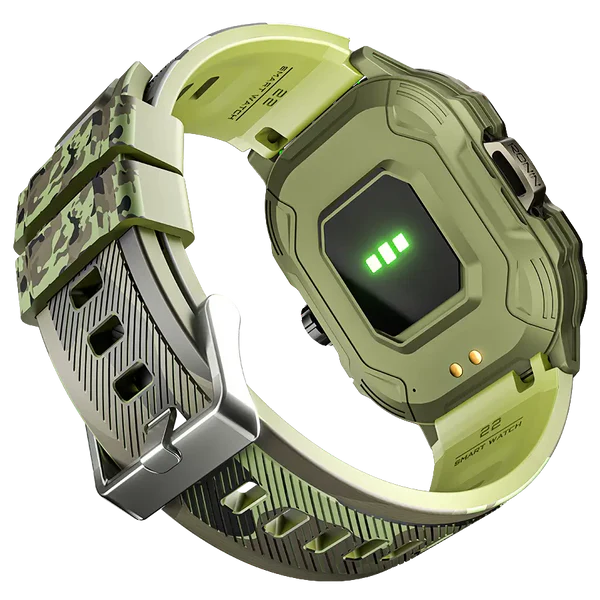 RONIN R-013 Rugged smartwatch Green back view