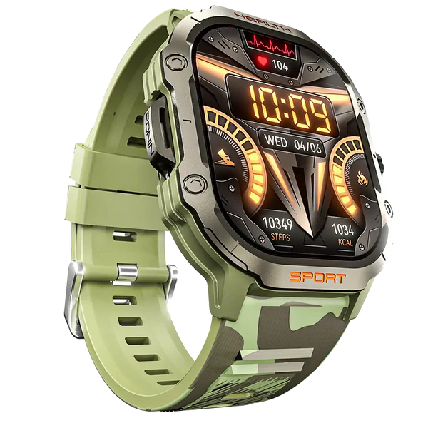 RONIN R-013 Rugged smartwatch Green right view