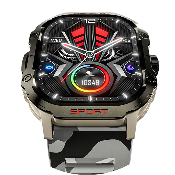 RONIN R-013 Rugged smartwatch Silver front view