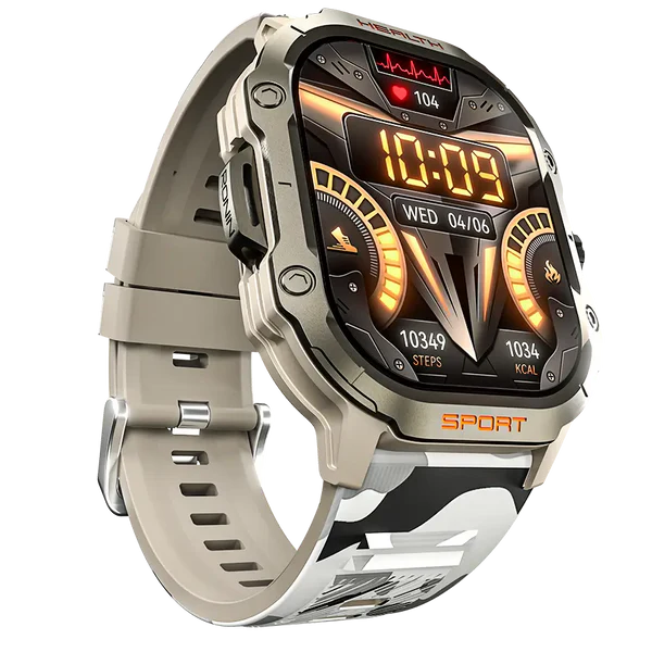 RONIN R-013 Rugged smartwatch Silver right view