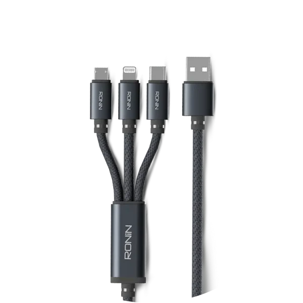 RONIN R-2015 Smash 3-in-1 braided cable front view