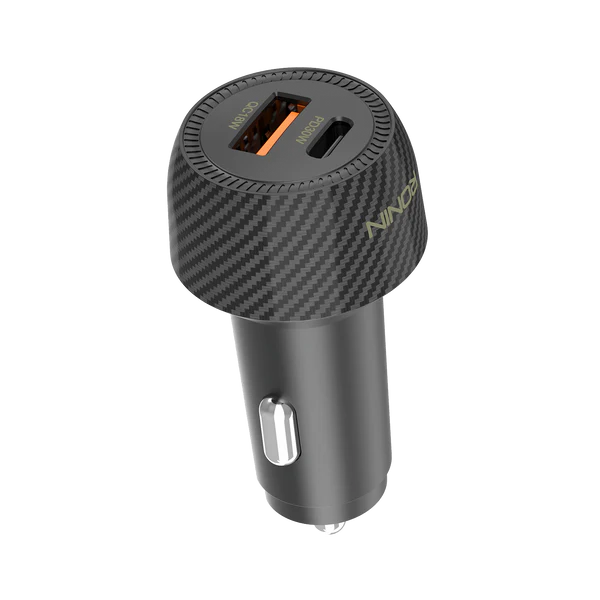 RONIN R-2505 NOS dual-USB car charger Black side view