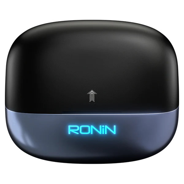 RONIN Vox earbuds Blue Black case view