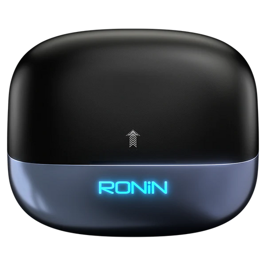 RONIN Vox earbuds Blue Black case view