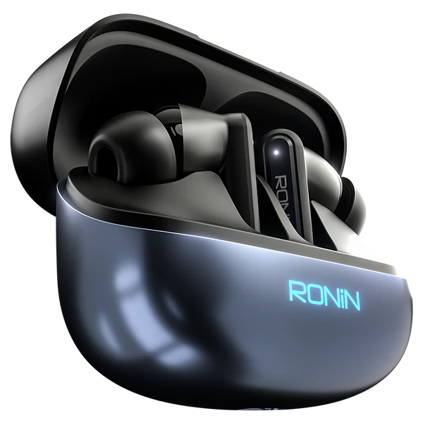 RONIN Vox earbuds Blue Black side view