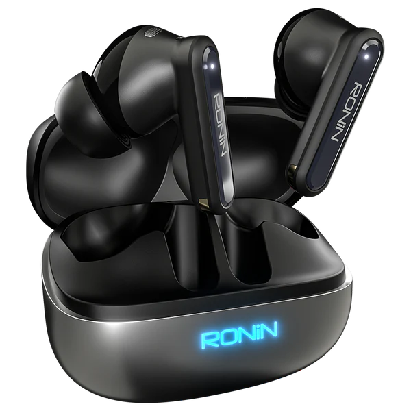 RONIN Vox earbuds Grey Black top left