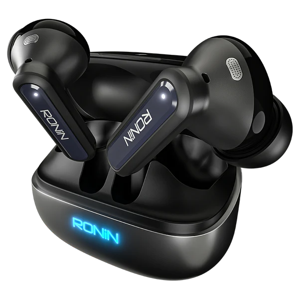 RONIN Vox earbuds Grey Black top right