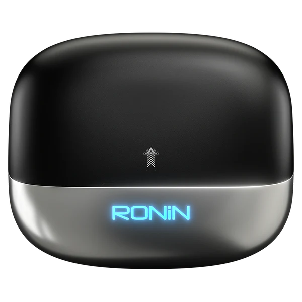 RONIN Vox earbuds Silver Black case view