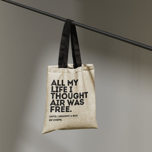 Life Is Chips Tote | Funny Canvas Bag