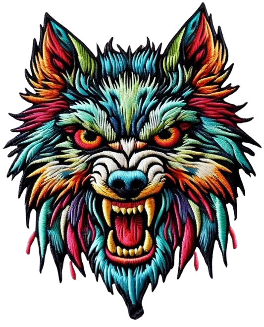 Rune Wolf Embroidered Tee