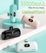 Mini 10,000 mAh Power Bank with Built‑in Lightning & Type‑C – Portable Charger for Field Teams
