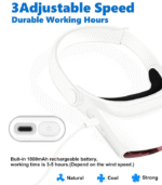 TRELC Personal Fan Sun Hat – USB‑Rechargeable Cooling Headwear for Outdoor Staff & Event Teams - Image 2