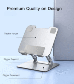 Yesido C185 Adjustable Metal Laptop Stand – Air‑Cooled, Foldable Ergonomic Riser for Offices & Studios - Image 2